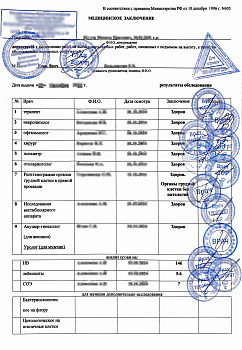 Купить медицинскую справку 405 для работы на высоте в Москве.
